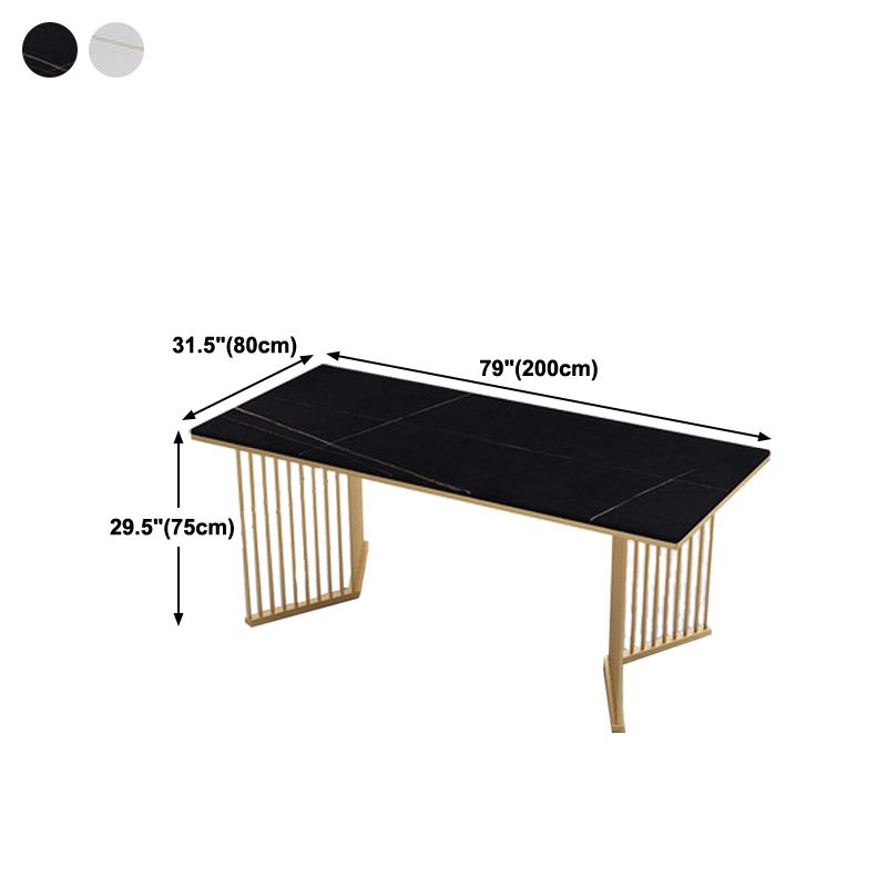 Glam 1/5/7 Pieces Dining Set Rectangle Stone Dining Table for Dining Room Clearhalo 'Dining Room Sets' 'Dining Tables & Seating' 'dining_room_set' 'furn' 'furn_dining_room_set' 'Furniture' 'furniture_dining_room_set' 'Kitchen & Dining Furniture' 1200x1200_6cbd3fc2-a9e7-4efc-b95f-9268ad87b750