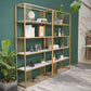 Glam Metal Open Shelf Bookcase Vertical Etagere Shelves Included Bookshelf for Bedroom