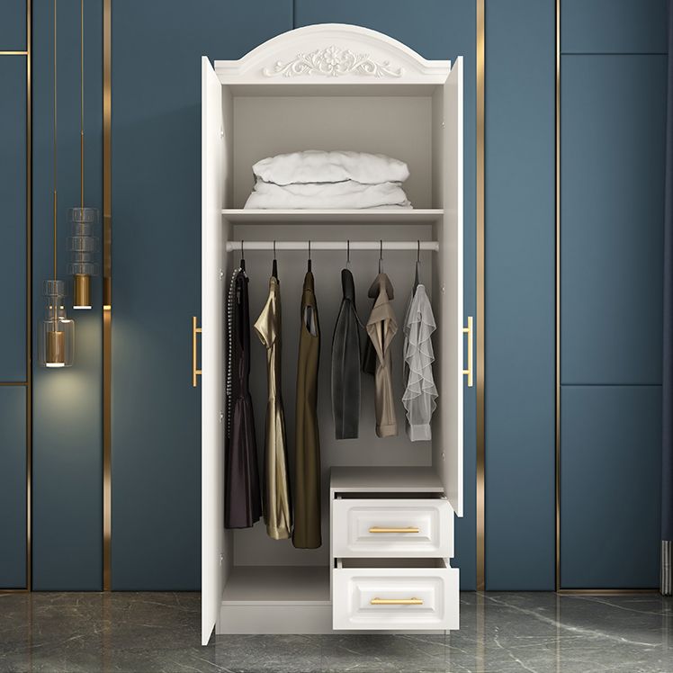 Hinged Engineered Wood Wardrobe Cabinet French Country Wardrobe Closet