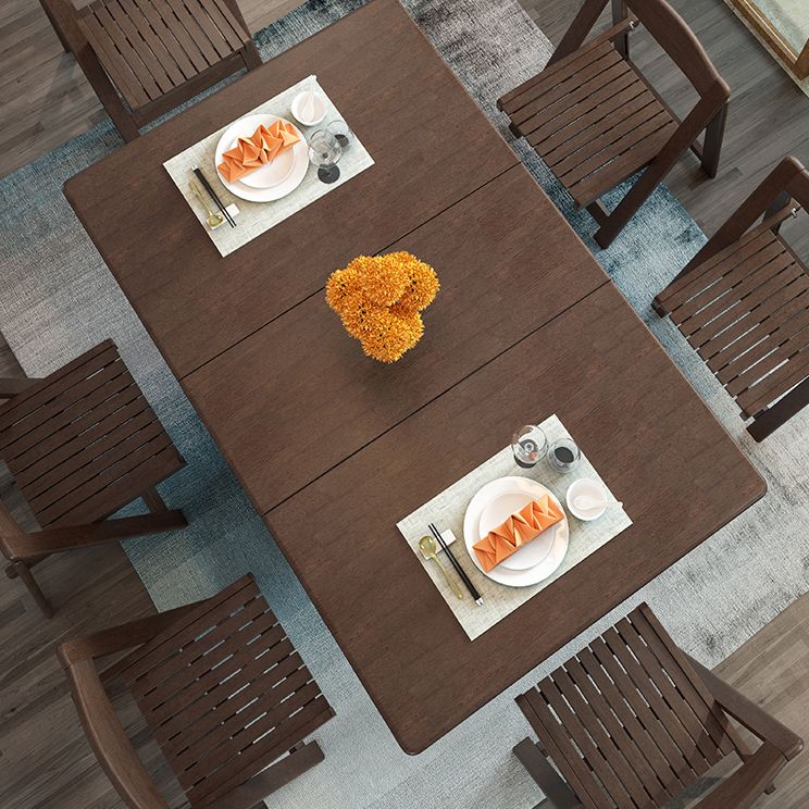 Modern Dining Set 1/2 Pcs Solid Wood Dining Table with Drop Leaf Clearhalo 'Dining Room Sets' 'Dining Tables & Seating' 'dining_room_set' 'furn' 'furn_dining_room_set' 'Furniture' 'Kitchen & Dining Furniture' 1200x1200_6cbe7a1f-d944-4dc5-bf45-f8effbe41741