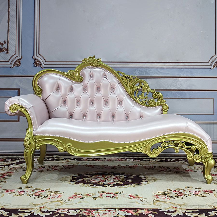 Living Room Rolled Arms Chaise Luxury Style Chaise Lounge with Button Tufted Clearhalo 'Chairs & Seating' 'Chaise Lounge' 'chaise_lounge' 'furn' 'furn_chaise_lounge' 'Furniture' 'Living Room Furniture' 1200x1200_6cbedbbb-3eab-4ed6-b1c4-42857f54d4e2