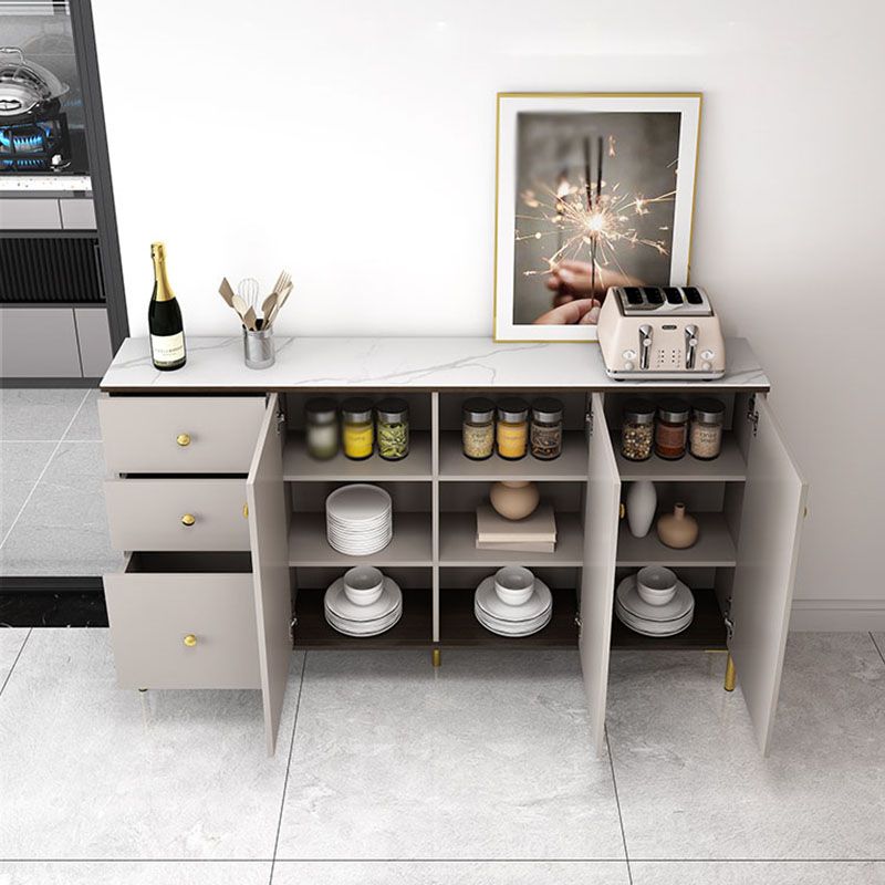 Soggiorno sideboard glam cabinet mobile sideboidale regolabile a scaffalatura con cassetti