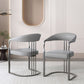 Glam Style Side Chair Metal Slat Back Dining Room Chair for Indoor
