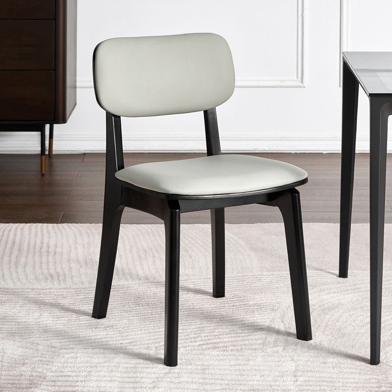 Contemporary Kitchen Dining Side Chair Opening Back Solid Wood Dining Side Chair Clearhalo ' kitchen&dining_furn' 'Dining Chairs' 'Dining Tables & Seating' 'dining_chair' 'furn' 'furn_dining_chair' 'Furniture' 'furniture_dining_chair' 'Kitchen & Dining Furniture' 'kitchen' 1200x1200_6cc107e1-16f0-490f-884c-53cde6edeb23