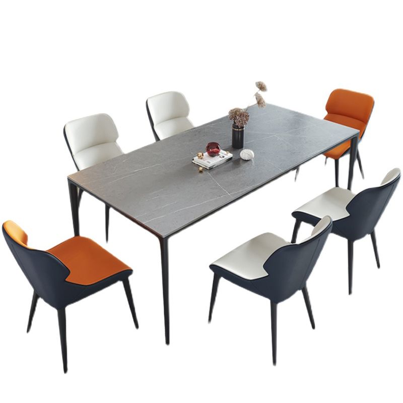 Sintered Stone Dining Table Industrial Style 4 Legs Table for Dining Room Clearhalo ' dining_table' 'Dining Tables & Seating' 'Dining Tables' 'furn' 'furn_dining_table' 'Furniture' 'furniture_dining_table' 'Kitchen & Dining Furniture' 'kitchen&dining_furn' 'kitchen' 'kitchen_dining_table' 1200x1200_6cc27ecc-27e7-4237-a292-05c2508e0015