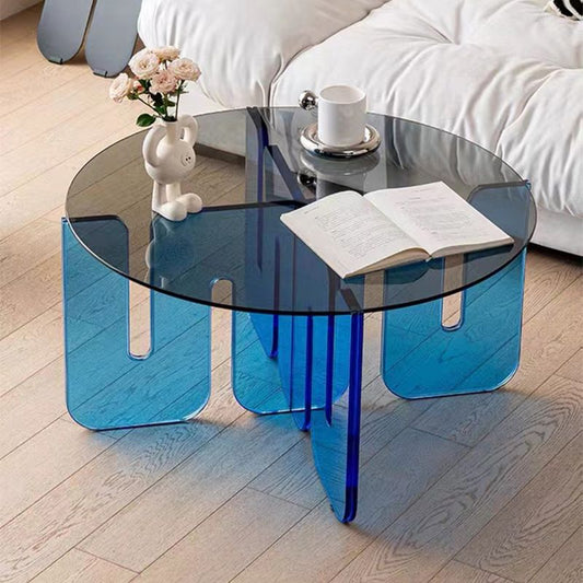 Abstract Coffee Table Modern Glass Top Coffee Cocktail Table Clearhalo 'Coffee & Accent Tables' 'Coffee Tables' 'coffee_tables' 'furn' 'furn_coffee_tables' 'Furniture' 'Living Room Furniture' 1200x1200_6cc3cfe4-8374-4812-9cb0-d6793616b052