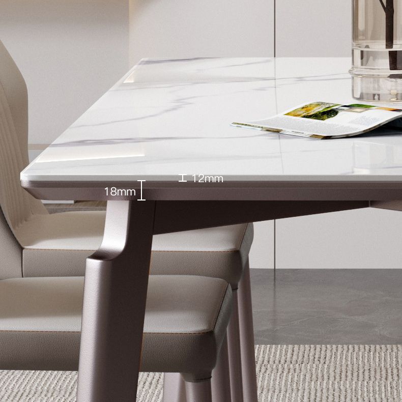 Modern 1/4/5/6 stuks rechthoek Dinerset Sintered Stone Top Dinette Table Set