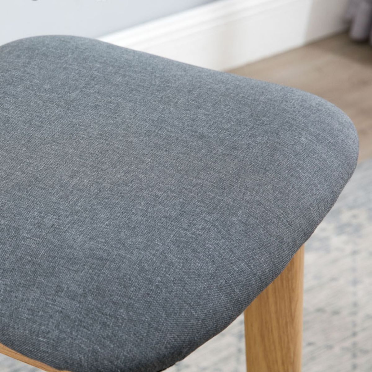 Industrial Armless Backrest Counter Stool Rubber Wood Cafe Bar Stool with Cushion