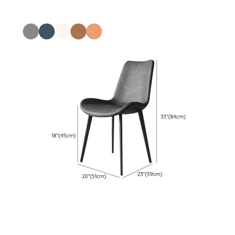 Industrial Upholstered Armless Chair Dining Room Parsons Side Chair