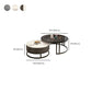 Round Nesting Coffee Table Set Frame Glass Coffee Table with Drawer Clearhalo 'Coffee & Accent Tables' 'Coffee Tables' 'coffee_tables' 'furn' 'furn_coffee_tables' 'Furniture' 'Living Room Furniture' 1200x1200_6cc977dd-fc6f-4203-bd0c-d8ff6b0dd784