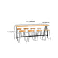 Rectangle Wood Counter Table Rectangle Industrial Style Bar Table for Kitchen Clearhalo 'Bar Furniture' 'Bar Tables' 'bar_tables' 'furn' 'furn_bar_tables' 'Furniture' 'Kitchen & Dining Furniture' 1200x1200_6cc9d6d8-5338-4518-b3eb-44a5a3ba1c68