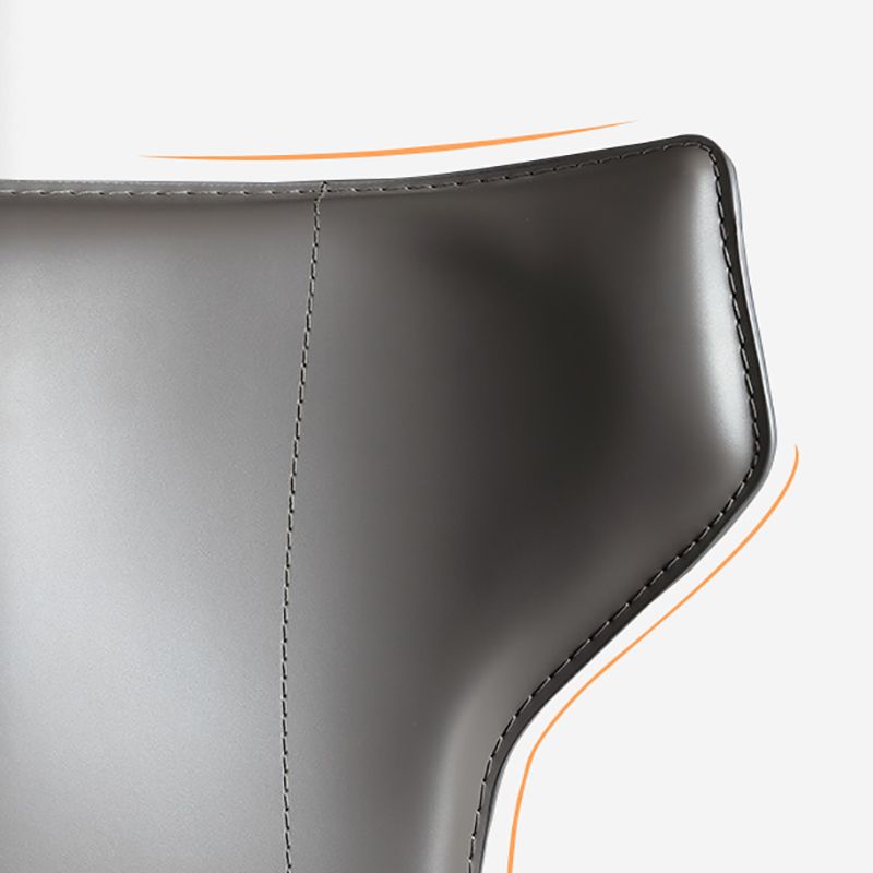 Mid-Century Modern Armless Side Chair Leather Basic Four Leg Side Chair Clearhalo 'Accent Chairs' 'accent_chairs' 'Chairs & Seating' 'furn' 'furn_accent_chairs' 'Furniture' 'Living Room Furniture' 1200x1200_6ccb4d2a-5cc6-45e5-98f6-4942e34c5466