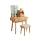 Vanité de maquillage en bois massif scandinave 3 tiroir vanité