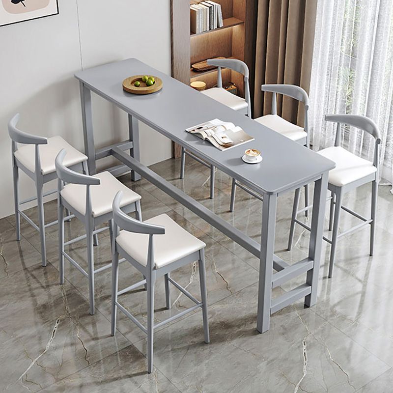 Contemporary Bar Dining Table Rectangle Indoor Wood Counter Table Clearhalo 'Bar Furniture' 'Bar Tables' 'bar_tables' 'furn' 'furn_bar_tables' 'Furniture' 'Kitchen & Dining Furniture' 1200x1200_6ccc03a6-7521-4033-9baf-e467a13f818a