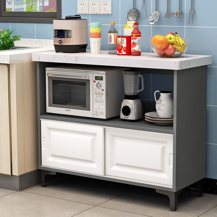 Tavolo da pranzo moderno per sala da pranzo tavolo di preparazione in marmo con mobile in magazzino