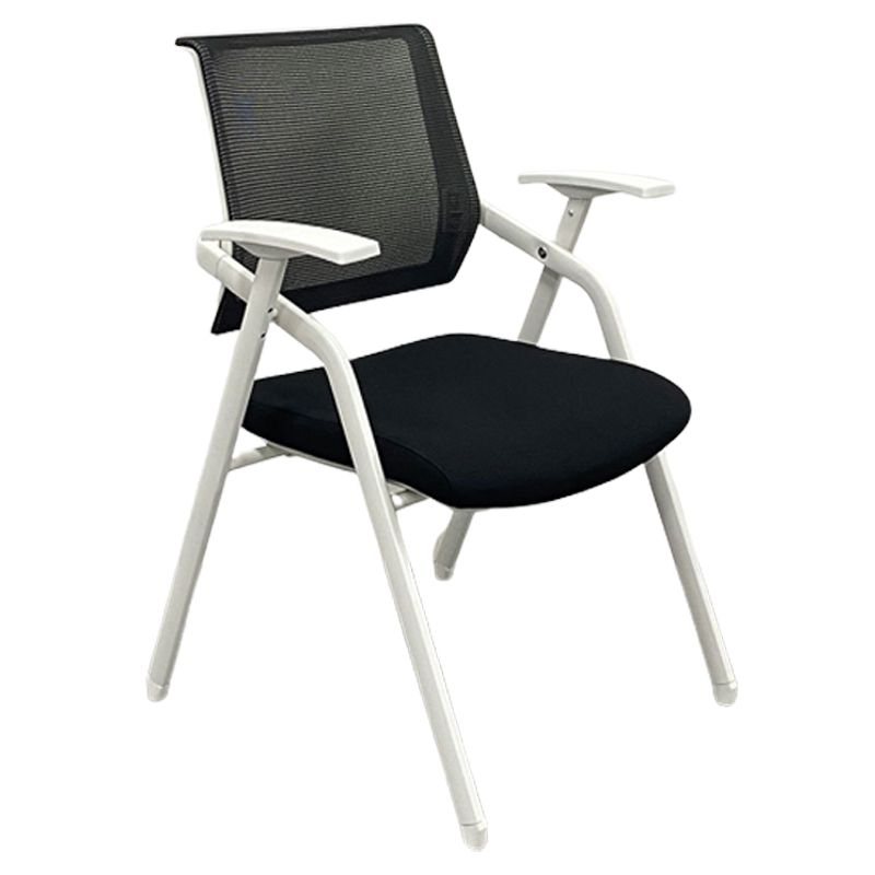 Silla para conferencias con respaldo medio Silla para invitados con base metálica contemporánea