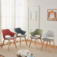 Modern Wood Chair Open Back Indoor Dining Arm Chair for Dinning Room