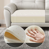 Leather Contemporary Pillow Top Arm Stain Resistant Settee Couch in White