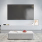 White Engineered Wood TV Console Contemporary Cable Management Media Console Clearhalo 'furn' 'furn_tv_stands_entertainment_centers' 'Furniture' 'Living Room Furniture' 'TV Stands & Entertainment Centers' 'TV Stands & Media Storage Furniture' 'tv_stands_entertainment_centers' 1200x1200_6cd0783d-f869-45f2-b896-40a2f008f831