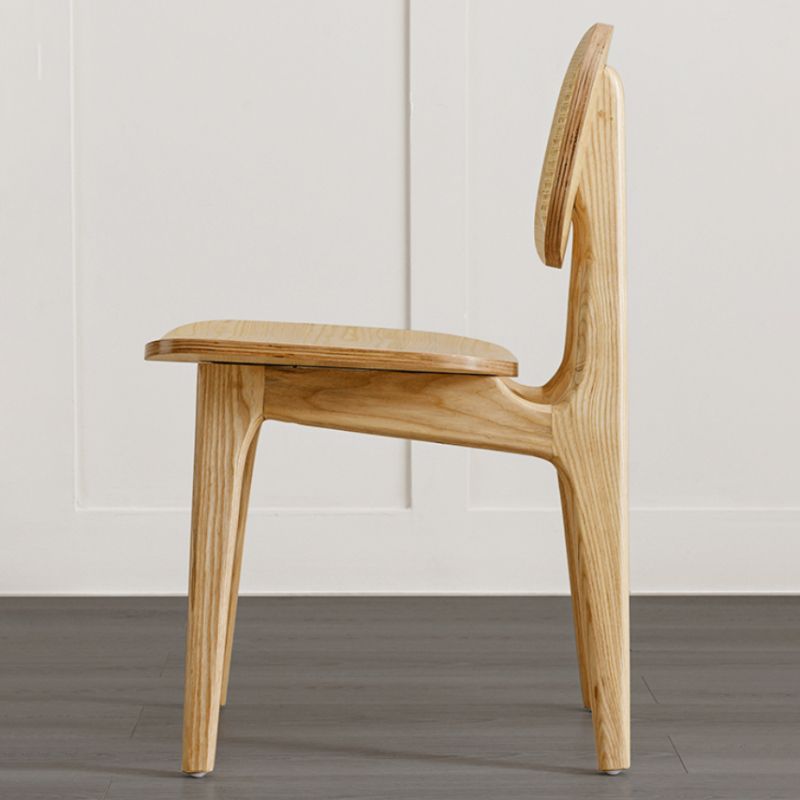 Sillas de comedor de madera sólida silla de comedor de espalda de estilo industrial