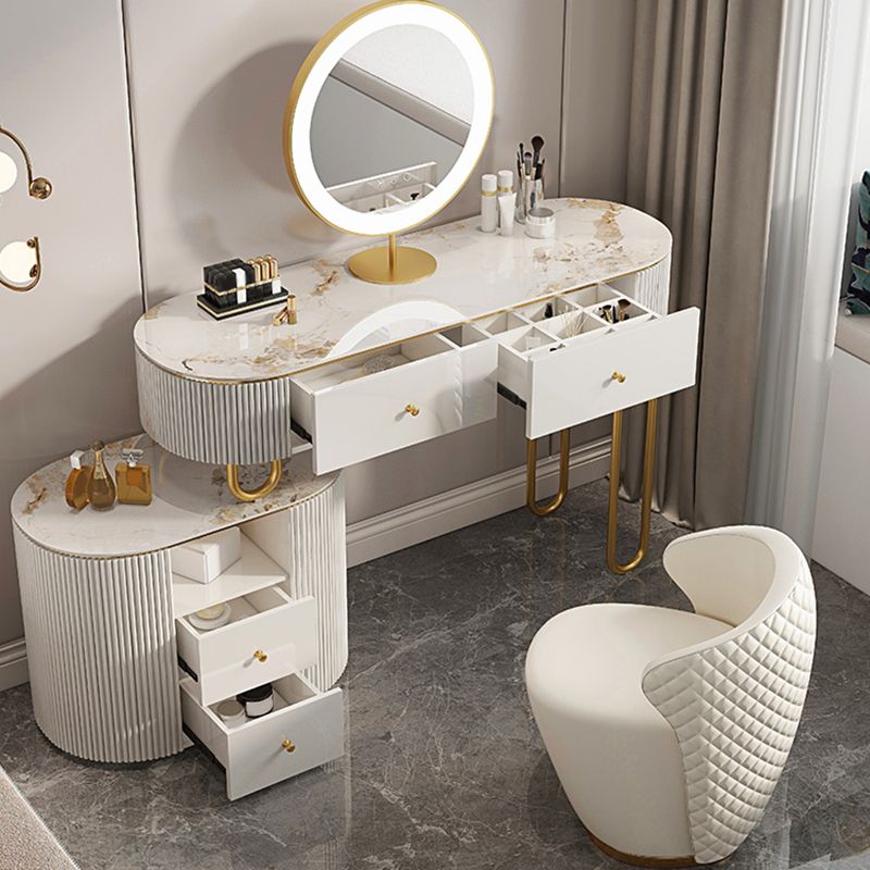 Slate Top Glam Make-up Eitelkeit 4 Schubladen Eitelkeitsverkederedisch Set