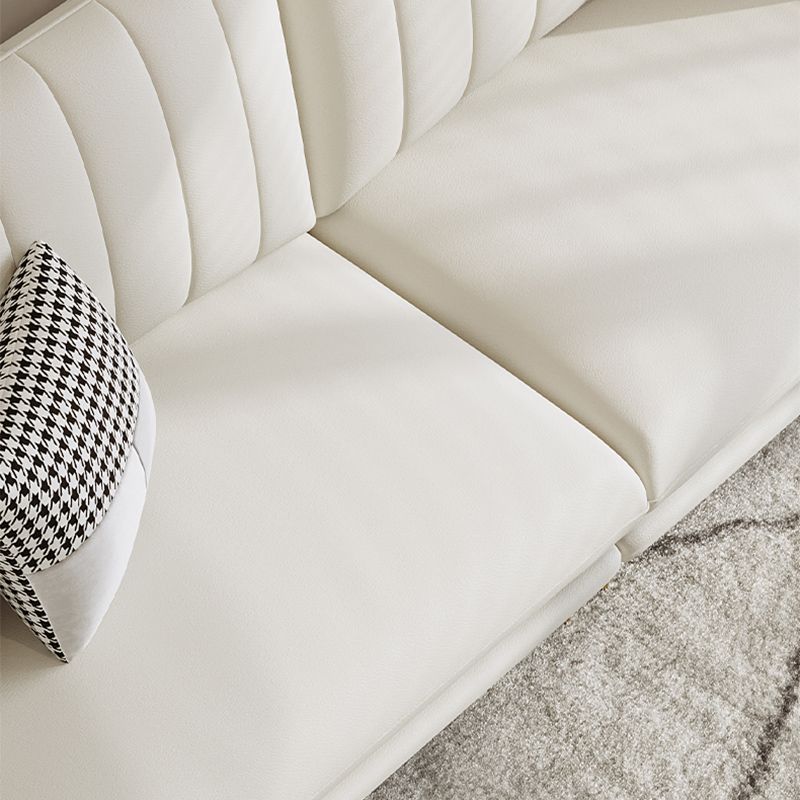 Stationary White Stain Resistant Living Room Pillow Top Arm Standard Settee Clearhalo 'furn' 'furn_sofas' 'Furniture' 'Living Room Furniture' 'Sofa' 'sofas' 1200x1200_6cd35472-8660-46d8-93b0-c50b99bcd5e9