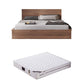 Brown Wood Platform Bed Frame with Headboard Panel Bed Lift Up Storage