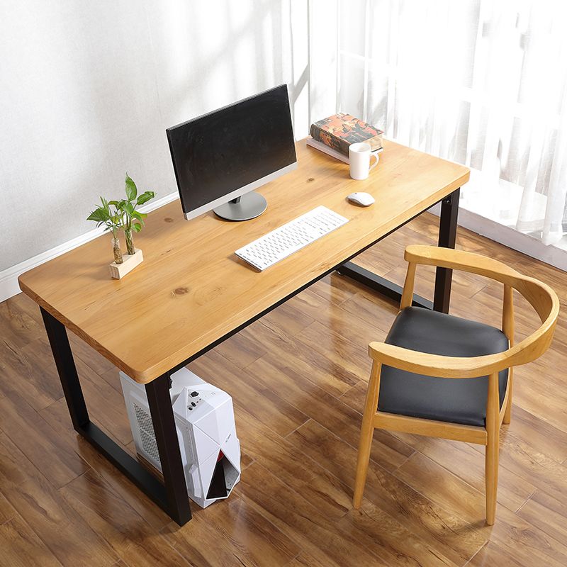 Solid Wood Rectangular Office Desk Sled Base 29.53-inch Tall Writing Desk Clearhalo 'furn' 'furn_office_desk' 'Furniture' 'Office Desks' 'Office Furniture' 'office_desk' 1200x1200_6cd3820f-0dcc-496a-91cf-dfca12a9376f