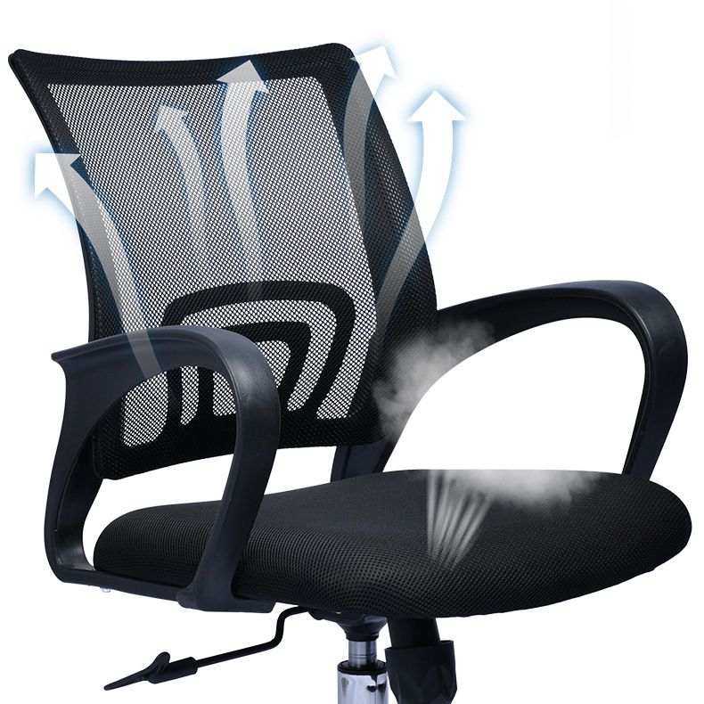 Zeitgenössischer Bürostuhl Lenden Sie Lumbal Support Mesh Mid-Back-Schreibtischstuhl