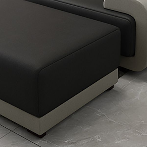 Hedendaagse faux lederen sectionele bank kussen bovenarmkussens zitplaatsen voor woonkamer