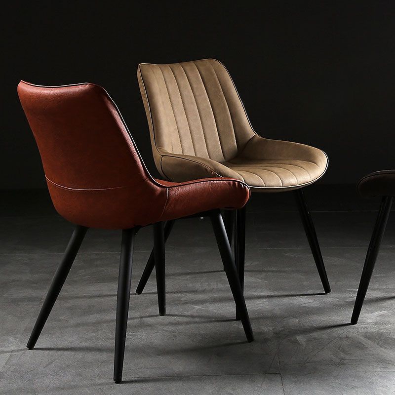 Contemporary Style Dining Chairs Dining Armless Side Chairs with Metal Legs Clearhalo ' kitchen&dining_furn' 'Dining Chairs' 'Dining Tables & Seating' 'dining_chair' 'furn' 'furn_dining_chair' 'Furniture' 'furniture_dining_chair' 'Kitchen & Dining Furniture' 'kitchen' 1200x1200_6cd6f763-8ab4-4b58-b62d-4c23210e6bd4