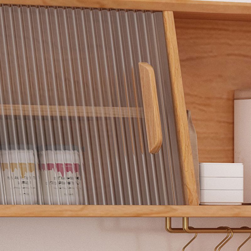 Contemporary Dining Hutch Pine Glass Doors Buffet Cabinet with Drawers Clearhalo 'Display & China Cabinets' 'display_china_cabinets' 'furn' 'furn_display_china_cabinets' 'Furniture' 'Kitchen & Dining Furniture' 1200x1200_6cd7fe86-d9d7-4487-8ee7-6a3796562d34