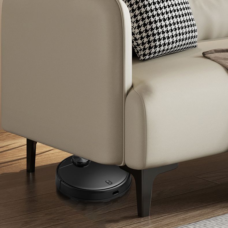 タフテッドスクエアアーム標準モダンセッピーソファオレンジ/ホワイト