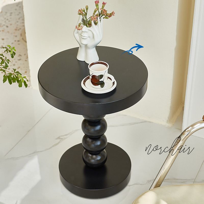 Mesa de altura contemporánea pedestal de madera maciza mesa de estar redonda de la sala de estar