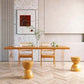 Industrial Double Pedestal Dining Table Pine Wood Table for Dining Room Clearhalo 'Dining Tables & Seating' 'Dining Tables' 'dining_table' 'furn' 'furn_dining_table' 'Furniture' 'Kitchen & Dining Furniture' 1200x1200_6cda15bb-09c0-4845-a3c7-bb398ceeaa6a
