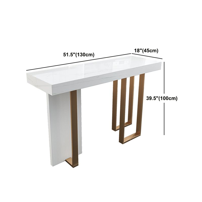 Marmeren dubbele voetstuk patio balk tafel indoor bistro bar hoogte cocktailtafel in wit