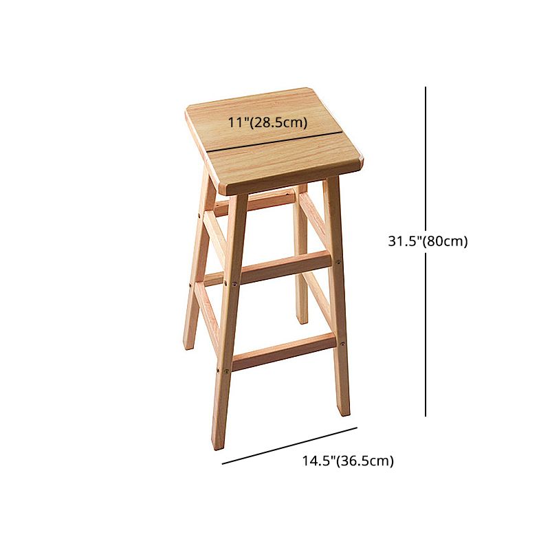 Oak Wood Modern Bar Stool Backless Footrest Indoor Counter-height Stool Clearhalo 'Bar Furniture' 'Bar Stools' 'bar_stools' 'furn' 'furn_bar_stools' 'furniture_bar_stools' 'Kitchen & Dining Furniture' 'kitchen&dining_furn' 'kitchen' 'kitchen_furn' Furniture' 1200x1200_6cda5023-6192-43a9-a6e0-43955cc0e517