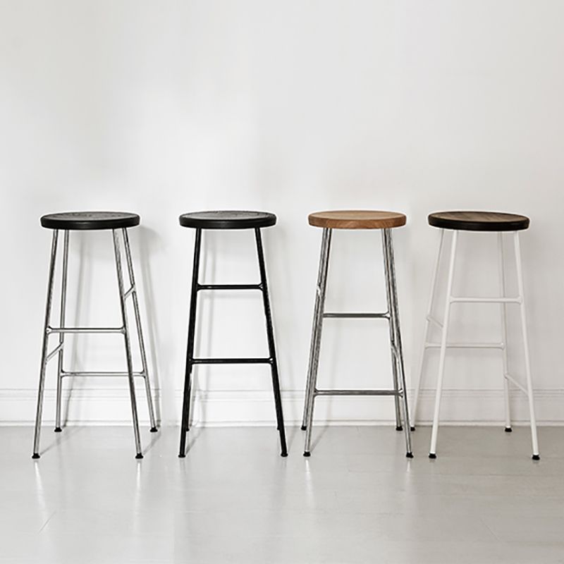 Modern Footrest Backless Barstool Matte Finish Oak Wood Coffee Shop Stool Clearhalo 'Bar Furniture' 'Bar Stools' 'bar_stools' 'furn' 'furn_bar_stools' 'Furniture' 'furniture_bar_stools' 'Kitchen & Dining Furniture' 1200x1200_6cda9db5-8b4e-4d2b-9736-0f71f6b01fac
