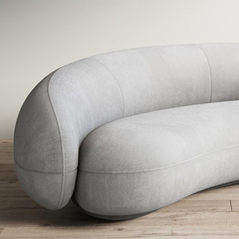 リビングルームの湾曲したソファのためのタキシードアームを備えたコンテンポラリーソファ