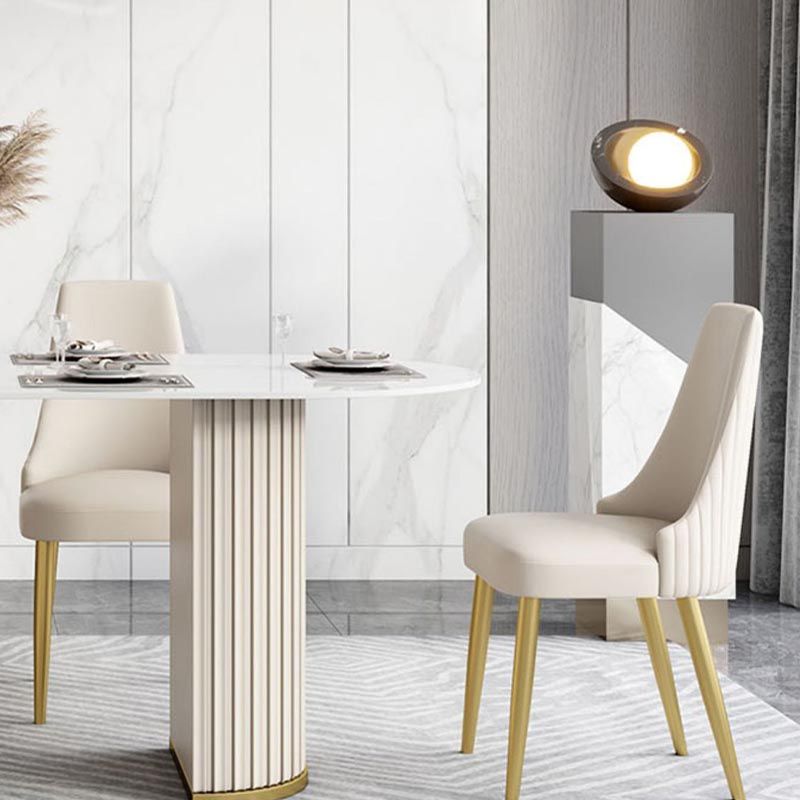 Glam Upholstered Dining Chair Leather Dining Chair with Gold Legs Clearhalo 'Dining Chairs' 'Dining Tables & Seating' 'dining_chair' 'furn' 'furn_dining_chair' 'Furniture' 'Kitchen & Dining Furniture' 1200x1200_6cdd2f32-fcad-49b3-89aa-3d79aecad606