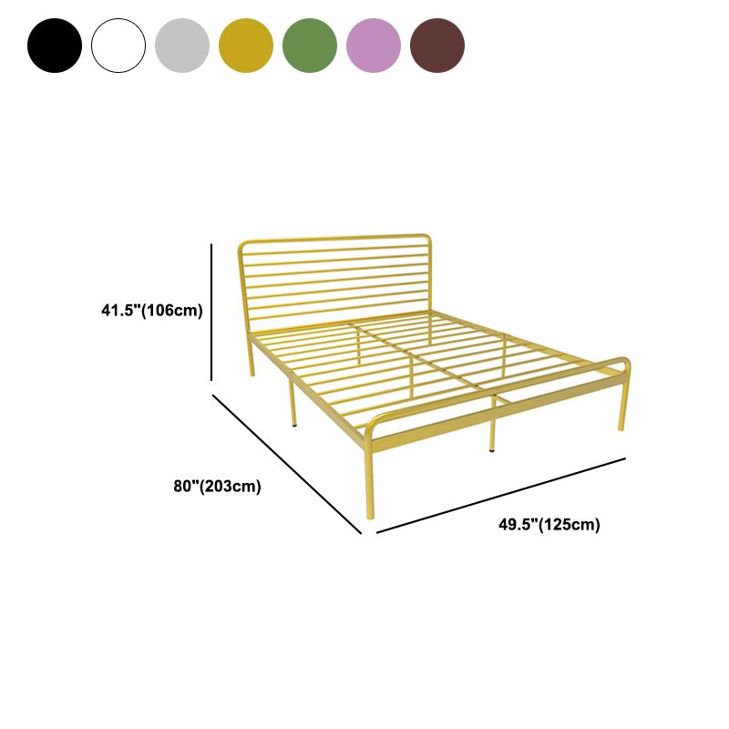 84.65 inch Wide Industial Bed Frame Metal Bed with Headboard Clearhalo 'Bedroom Furniture' 'Beds' 'furn' 'furn_beds' 'Furniture' 1200x1200_6cddc3cc-fdad-44c4-b383-e5eba7a6e968
