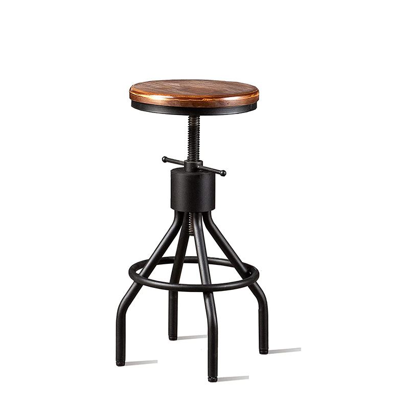 Industrial Metal Counter Height Stools Adjustable Bar Stool for Indoor Clearhalo 'Bar Furniture' 'Bar Stools' 'bar_stools' 'furn' 'furn_bar_stools' 'Furniture' 'Kitchen & Dining Furniture' 1200x1200_6cdfa3ea-84b0-48ea-826e-1672e947a524