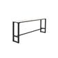 Stone Modern Cocktail Bar Table Footrest Trestle Rectangle Counter Table in White Clearhalo 'Bar Furniture' 'Bar Tables' 'bar_tables' 'furn' 'furn_bar_tables' 'Furniture' 'furniture_bar_tables' 'Kitchen & Dining Furniture' 1200x1200_6ce20b74-1a39-42ff-ab8f-e9109bb45930