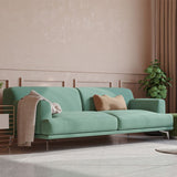 VELVET SOFFAT STRIGHT AVEC avec un bras encastré pour le salon 31,5 "de haut