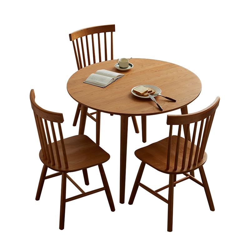 Esstisch für Esszimmer, Küche, runder Esstisch aus massivem Holz