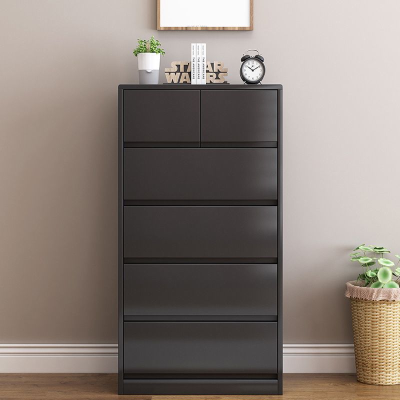 Contemporary Lingerie Chest Rubber Wood Storage Chest Dresser for Home Office