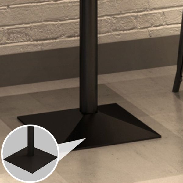 Mesa de comedor de madera sólida mesa de comedor cuadrado de estilo industrial con base de pedestal