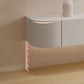 Contemporary TV Stand Engineered Wood Wall-mounted TV Media Console with Storage