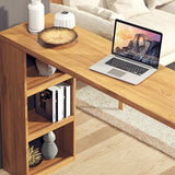 Solid Wood Bistro Table Brown Rectangle Bar Height Pub Table with 3-shelf