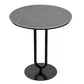 Round Marble Top End Table Metal Pedestal Sofa Side End Table for Living Room